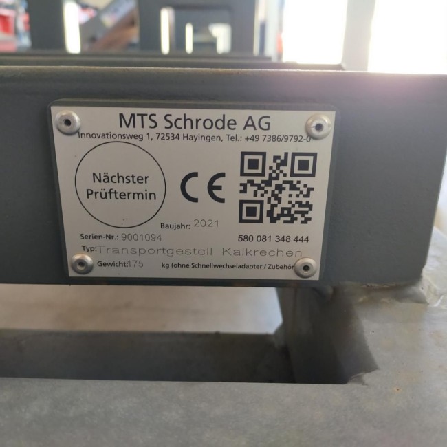 MTS Transportgestell für Kalkrechen SN 9001094