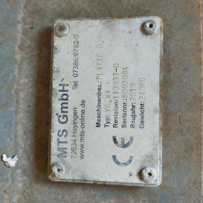 MTS Wechselplatte V6 WA SN 6002084