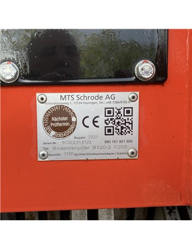 Sonderaktion - MTS Bodenrecycler B120-3-F20S / SN B120.3.21.0123