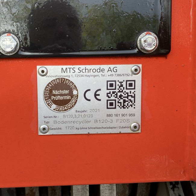 MTS Bodenrecycler B120-3-F20S / SN B120.3.21.0123