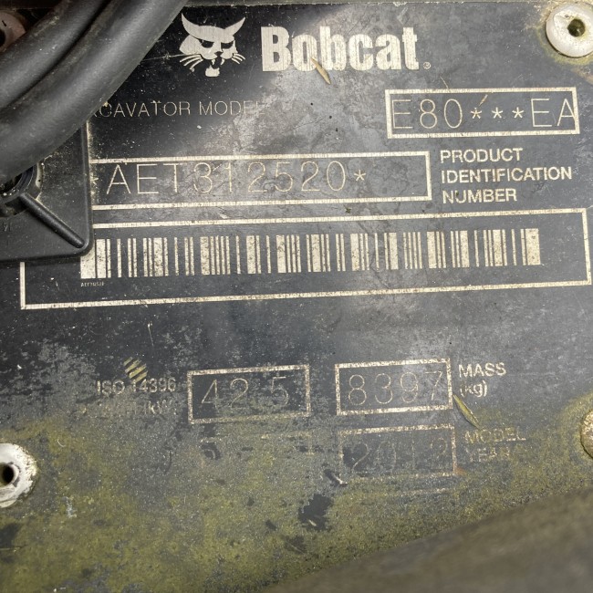 Bobcat Kurzheckbagger B80 / AET312520 / inkl. OQ45-5