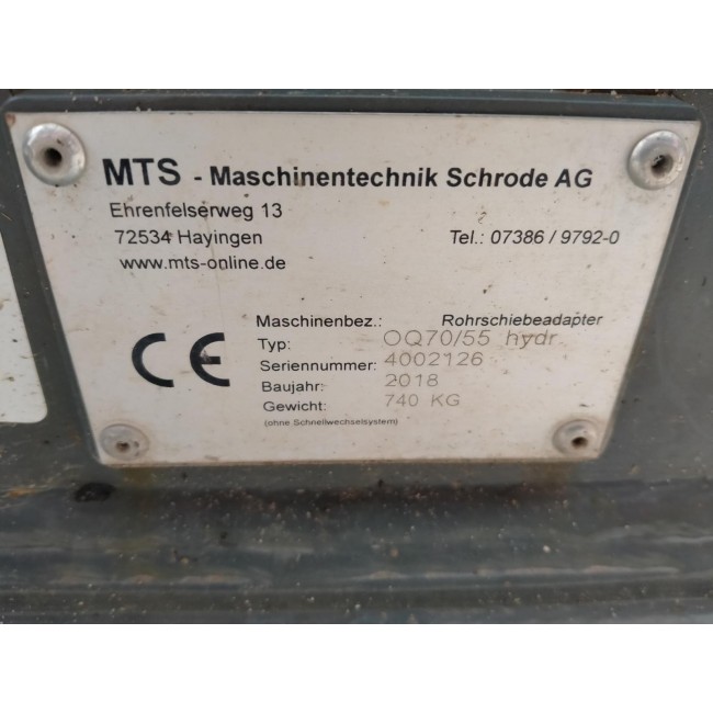 MTS-Rohrschiebeadapter OQ70/55 hydr. / SN: 4002126