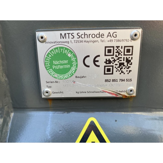 MTS-Rohrschiebeadapter OQ70/55 hydr. / SN4002274 inkl. Transportbox