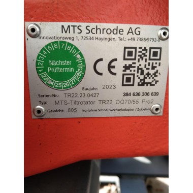 MTS Tiltrotator TR22 OQ70/55 Pro2 / SN TR22.23.0427